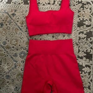 Women's Red workout set